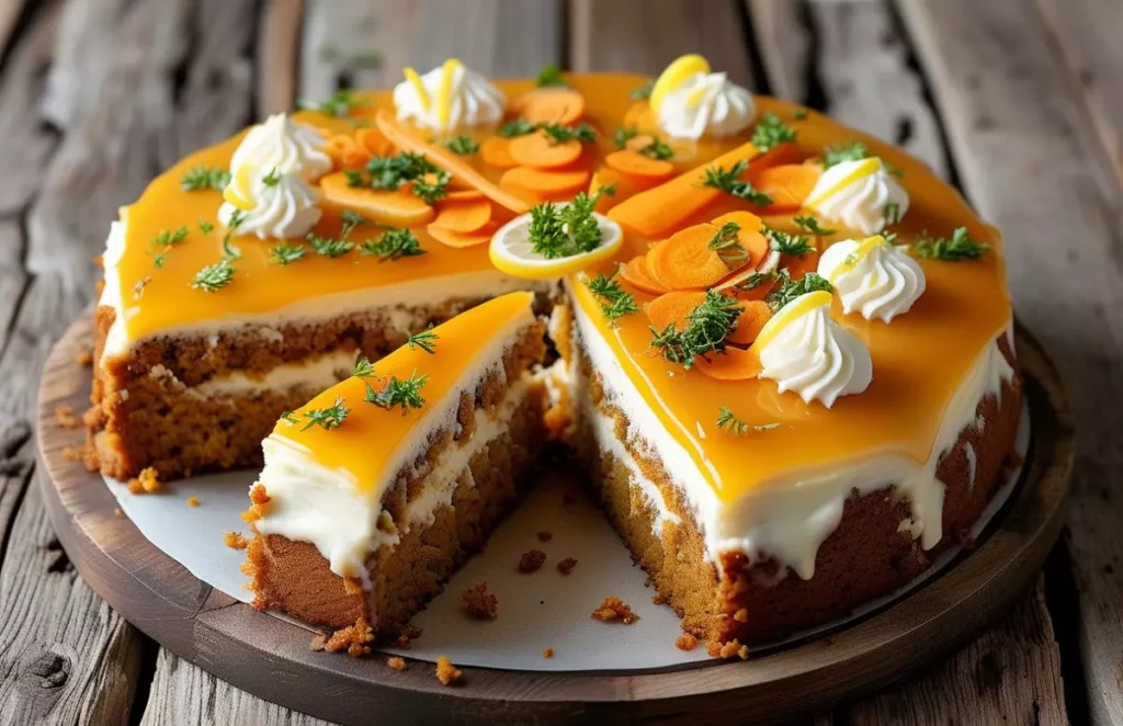 Bolo de Cenoura e gengibre