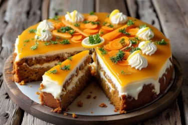 Bolo de Cenoura e gengibre