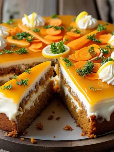 Bolo de Cenoura e gengibre